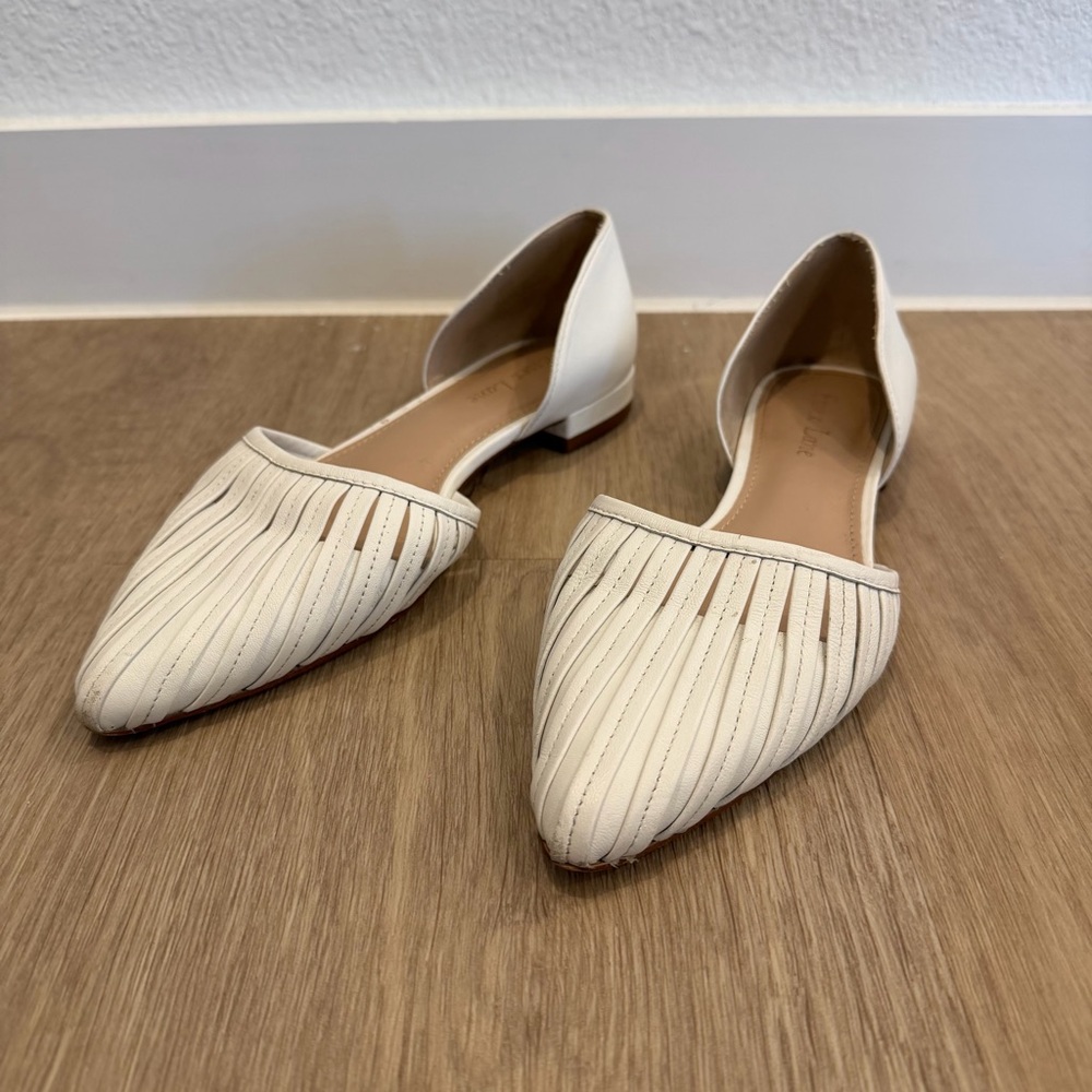 Essex Lane White D’Orsay Flats